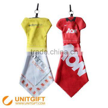 Logo printed microfiber cleaning cloths with pocket bag
