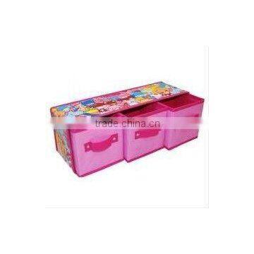 Printing No woven foldable Fabric storage drawer with cardboard