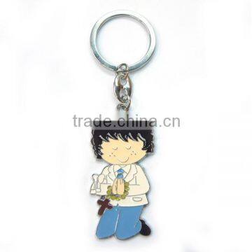 2015 hot selling custom made angel keychain ,praying angel keychain