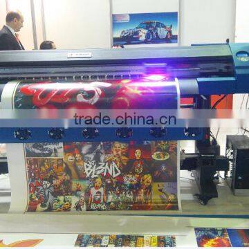 Large Format LED UVW Inkjet Printing Machine for Printing on Textile/Leather / PU , CMYK+White Ink photo-2