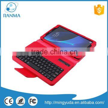 Universal leather flip rohs fcc ce bluetooth keyboard case for samsung Tab A