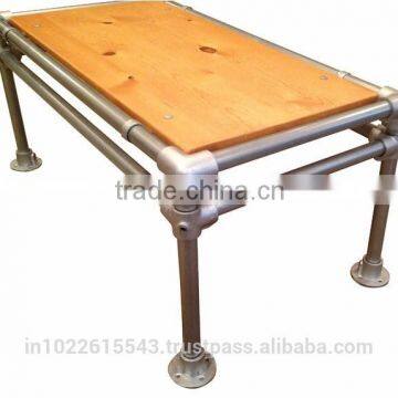 Reclaimed Wood Coffee Table , industrial coffee table with pipe base
