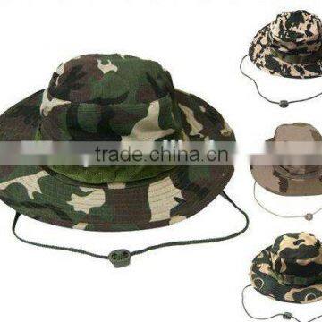 Fashion Camouflage Military Bucket Hat With String Wholeslae