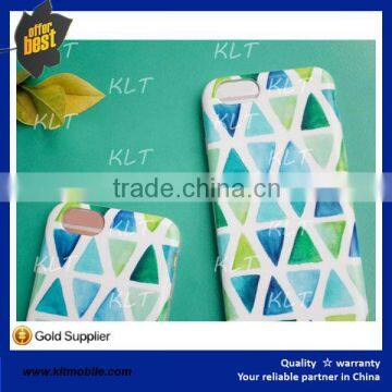 KLT- custom colorful Mini triangle mobile phone case for i6s with geometric designs