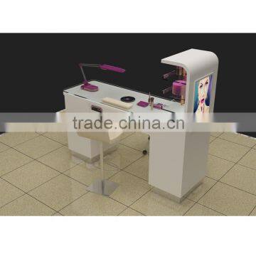 Best Price 3d Design Double Nail Table for Beauty Salon Kiosk photo-3