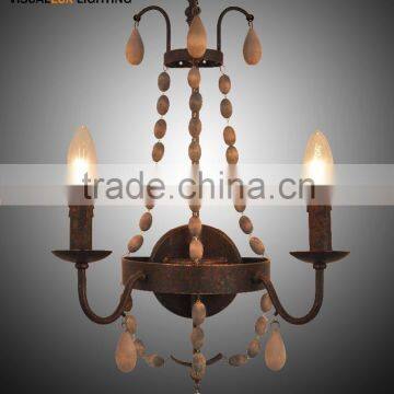 Luxury Chandelier Lamp Modern Wooden Chandelier IC2008-2LRR-ACG Industrial Lighting Decoration Lighting