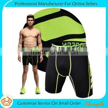 Men's softextile bodybuilding running tight fit compression shorts