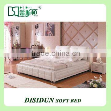 Decorative Modern Button King Size PU Leather Hotel Bed