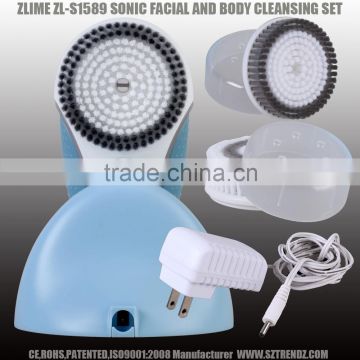 Ultrasonic facial and body vibration sonic cleansing brush