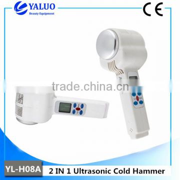 2 IN 1 Ultrasound cold hammer for face skin rejuvenation with ce