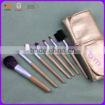 Mini/Gift Cosmetic Brush set 7pcs in gold pouch,OEM available