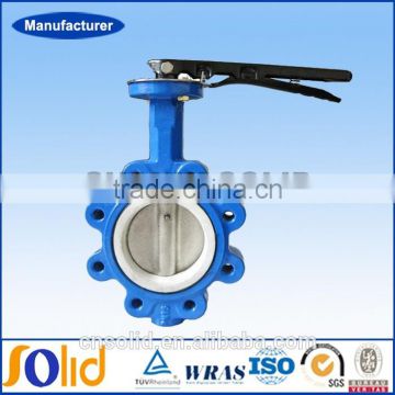 Cast Iron Lug Type Flanged PTFE Lined Butterfly Valve