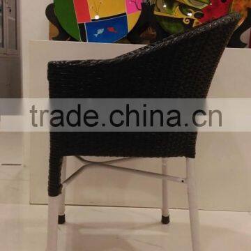 Outdoor plastic rattan chair/Living room chair/Plastic cafe chair/100% handicraft from Viet Nam