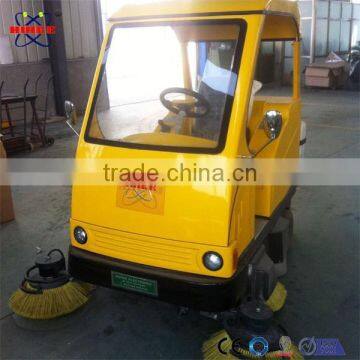 Tractor mounted road sweeper with strong electric operation power