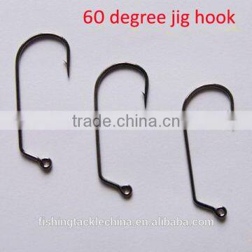 In stock Carbon steel 60 degree jig hook fishing