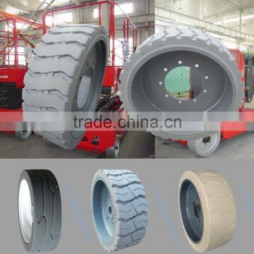 Professional manufacture Genie scissor lift platform parts 22x7x173/4 solid tires for lifting machine car best price
