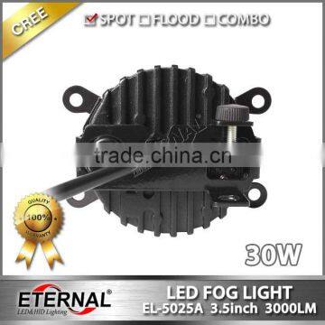 3.5in 30W Jeep Wrangler Rubicon Universal Led Fog Light 4x4 Offroad Truck Trailer Vehicles Work Led Driving Lamp photo-3