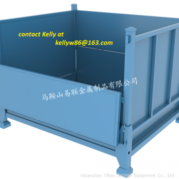 Foldable Stackable Steel Storage Box Cage Metal Bin Container photo-2