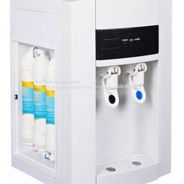 Competitive Desktop Pou uf Water Filter Cooler Dispenser 4 Stages With UV Lamp Hot&cold Water Compressor Cooling,OEM Ser photo-2