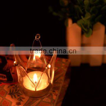 Wholesale New Design and High Quality for Home and Wedding Decorative Crown Glass Candle Holder photo-3