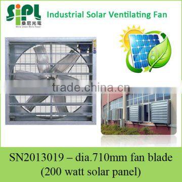 250 watt 900x900x400mm Industrial use negative pressure type Solar Air Extractor Wall Fan