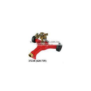Brass Sprinkler With 2-Wheel Metal Base For School Watering
