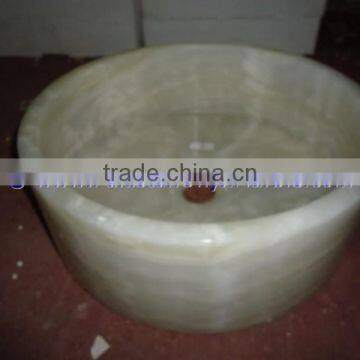 Stylaish PURE WHITE ONYX ROUND BOWL SHAPED SINKS AND BASINS photo-6