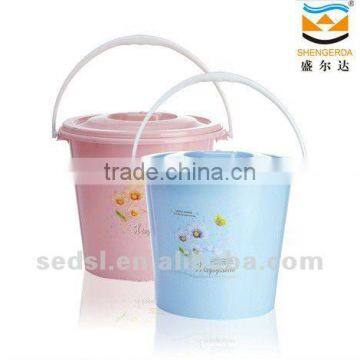 14L household plastic water bucket with lids