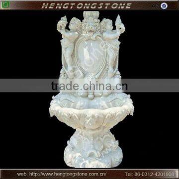 Hand Carved Freestanding Marble Hand Wash Basin with pedestal