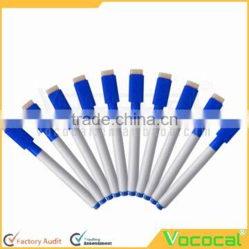 10 Pcs Rewritable White Board Dry Erase Markers Pens With Eraser Cap Blue photo-5