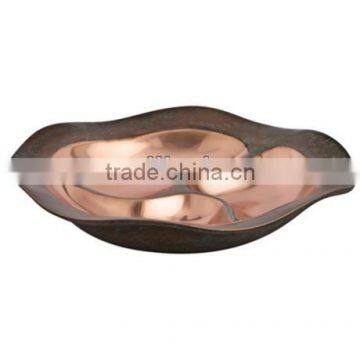 Copper serving Bowl with shiny black and copper finish