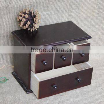Painting Handmade Many Small Drawers Wood Craft Mini Cabinet photo-4