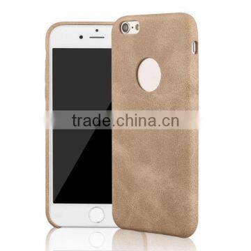 wholesale phone cases for iPhone 6, mobile phone leather case round logo hole phone shell for iPhone6