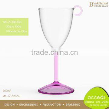 Unique Shaped Pink Color Drinking Glass photo-3