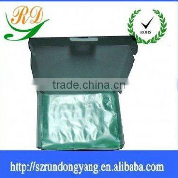 green flat PE film bag for box