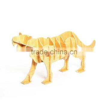 3D Creative Design Tiger Shape Wooden Shelf ,Nice Lively Animal Home Decoration Sets photo-3