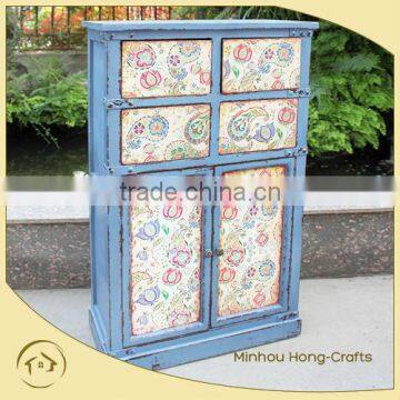 Small Wood Upright Storage Cabinet photo-2