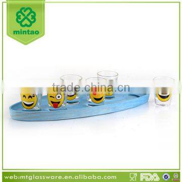 Glass Drinking Type High Quality Gold Decal Print Fancy Shot Glass photo-3