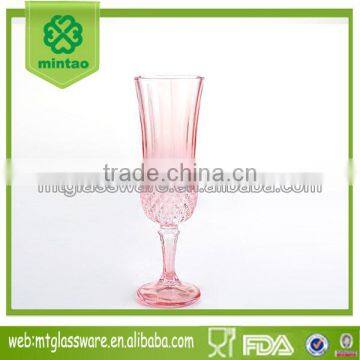 hotsale colorful crystal champagne flute glass candle holder