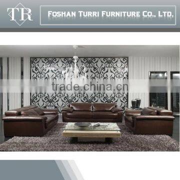 Italian Genuine Leather Sofa,living Room Furniture Modern Sofa photo-3