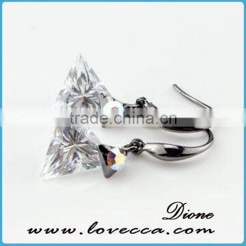 metal alloy crystal earrings for women	,Top wholesale wedding earring,crystal bridal earring