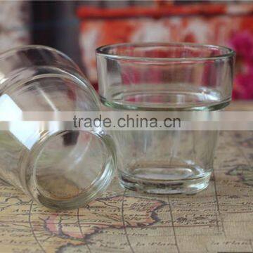Clear Small Decorative Pillar Glass Candle Holder Jar