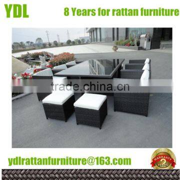 Youdeli hot sale high quality waterproof cushion uv rattan dining set