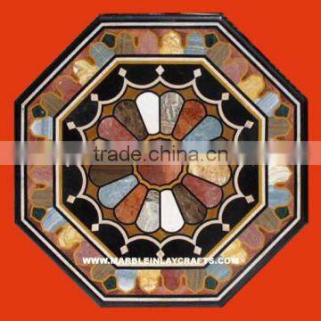 Mosaic Style Marble Table Top, Marble Mosaic Inlay Table Top