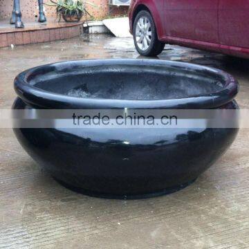 Black Round Strong Flowerpot photo-5