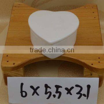 Ceramic heart shape trinket box jewelry packing box