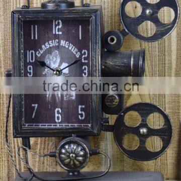 COPPER METAL PROJECTOR SHAPE TABLE TOP CLOCK