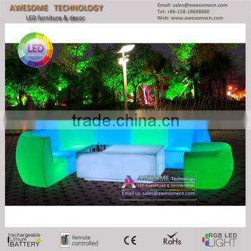 luxury night club illuminated led sofa set design