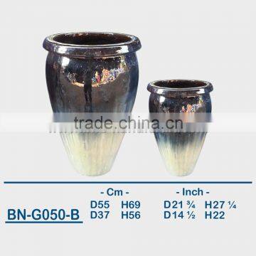 GLAZED CERAMIC OUTDOOR POT BN-G050 photo-2