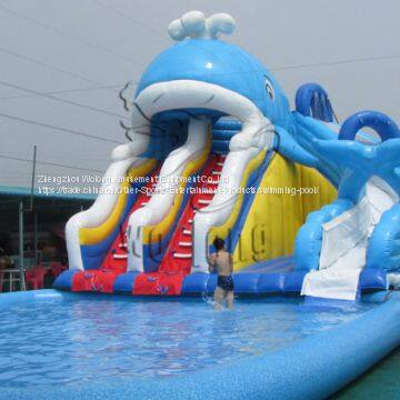 Bungee Bouncer kids outdoor cheap toys Sea slide